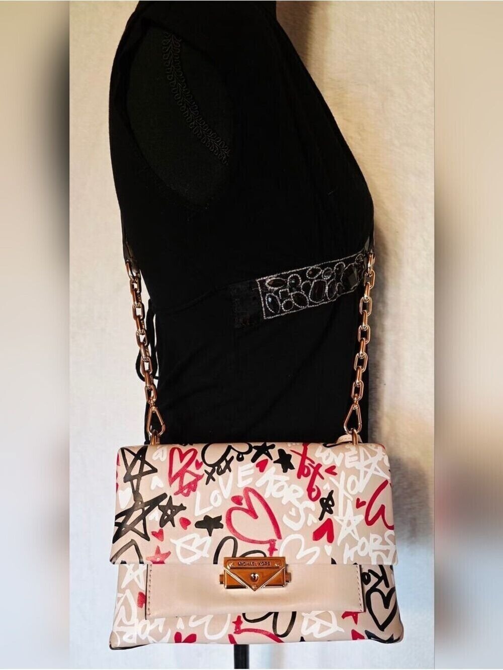 Rare Michael Kors Graffiti Love Heart Bag Bundle — Both With Tags - Picture 12 of 14